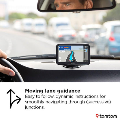 TomTom Car Sat Nav GO Classic 2nd (6 inch, with Traffic information, speed cam alert trial, Europe Map updates included, updates via WiFi, Moving Lane Guidance, integrated reversible mount)