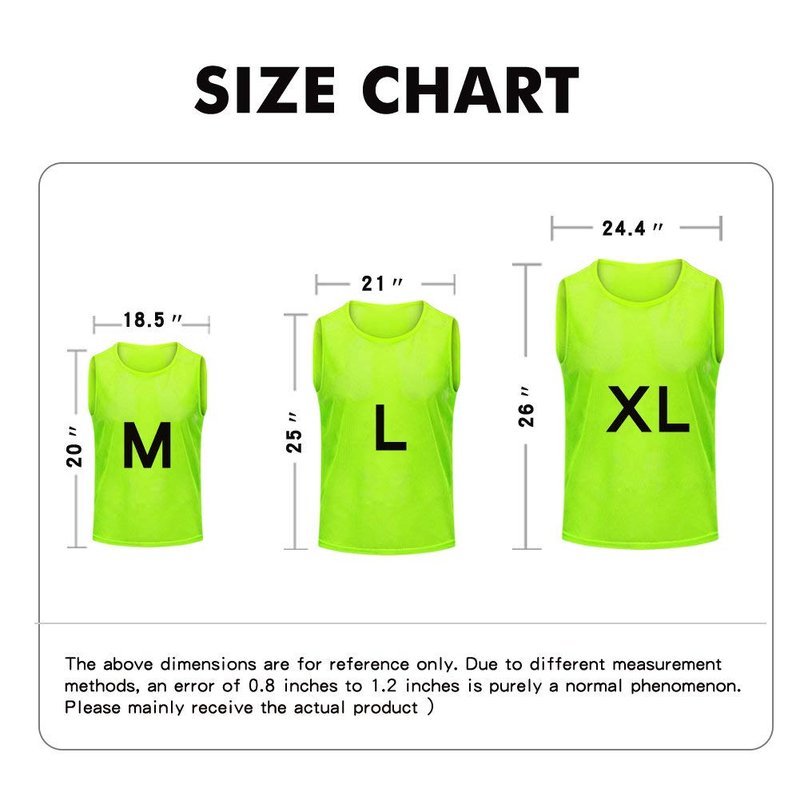 Antoyo Pinnies Soccer pinnies for Soccer Mesh Basketball Jerseys Orange-M