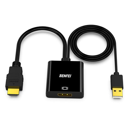 BENFEI HDMI to DisplayPort Adapter, HDMI Source Device Laptop/PC/Game host to DisplayPort Monitor/TV Adapter 4K 60Hz Compatible with Laptop, XBox 360 One, PS4 PS3 and more