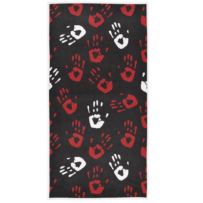 Pfrewn Halloween Red Bloody Hands Towels Hand Bathroom Towels 16x30 in Black Scary Bloody Zombie Hand Soft Absorbent Small Bath Towel Kitchen Dish Guest Towel Fall Autumn Halloween Day Decor Gifts