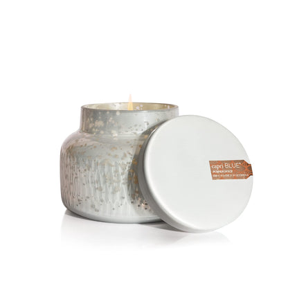 Capri Blue Holiday Mercury Jar Candle - Soy Blend - Fall Candles for Home Scented with White Pumpkin, Nutmeg & Vanilla - Pumpkin Candle for Fall Decor - Signature (Pumpkin Dulce, 19 oz)