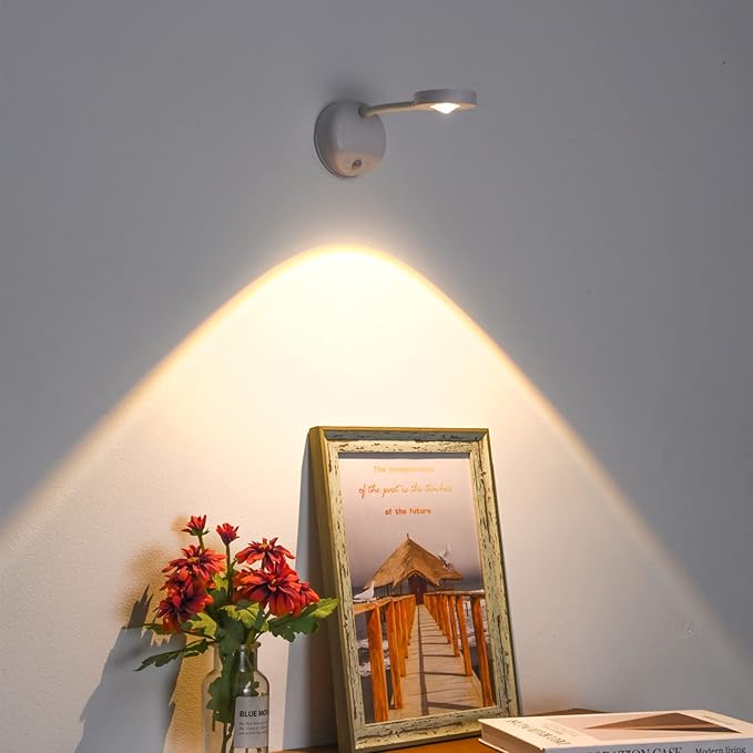 Wireless Picture Light - Battery Operated Art Display Light with Motion Sensor and Rotatable Tube