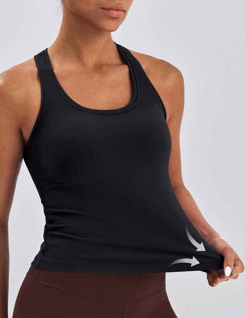 K-Swiss Women's Yoga Tank Tops - Wortkout Top Racerback Sleeveless Waist-Length Slim Fit Gym Athletic Tanks