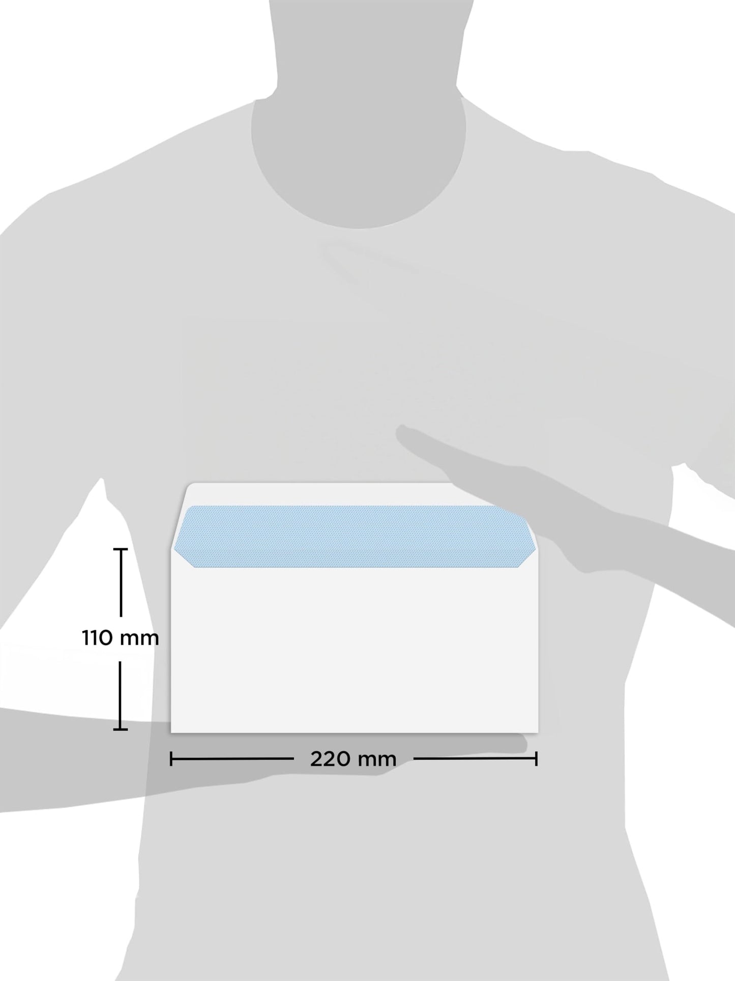 Blake Purely Everyday DL 110 x 220 mm 100 gsm Peel and Seal Wallet Envelopes (23882) White - Pack of 500
