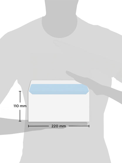 Blake Purely Everyday DL 110 x 220 mm 100 gsm Peel and Seal Wallet Envelopes (23882) White - Pack of 500