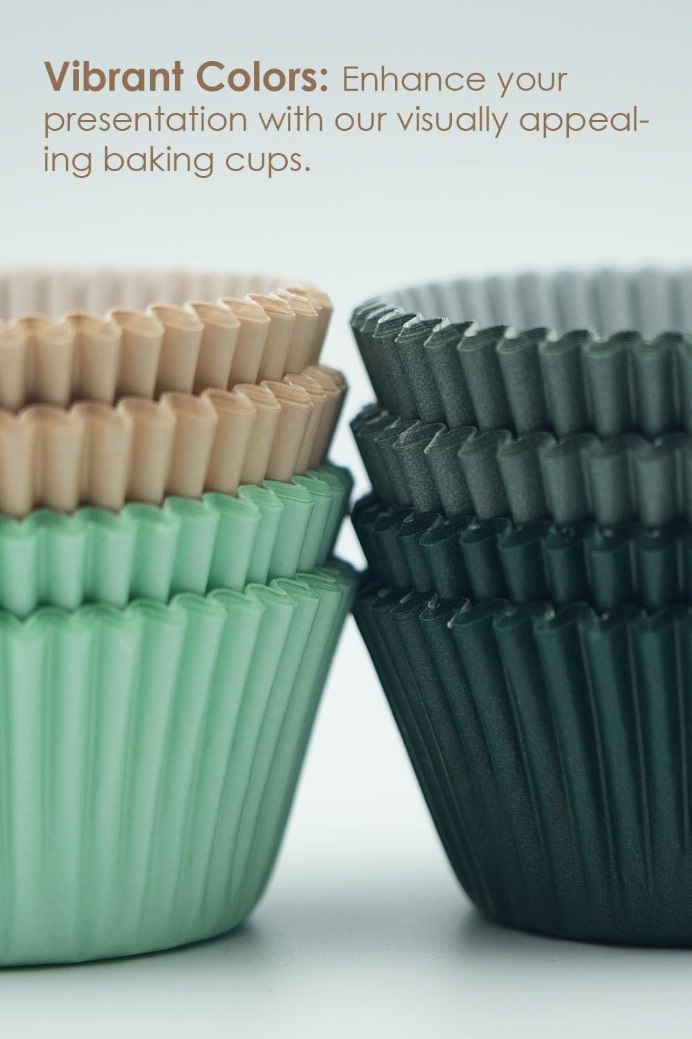 Bake Choice Cupcake Liners 200 Pcs Muffin Liners Standard Cupcake Wrappers, CupCake Liners, Food Grade Cupcake Liners, Greaseproof Parchment Muffin Liners Calyx Series