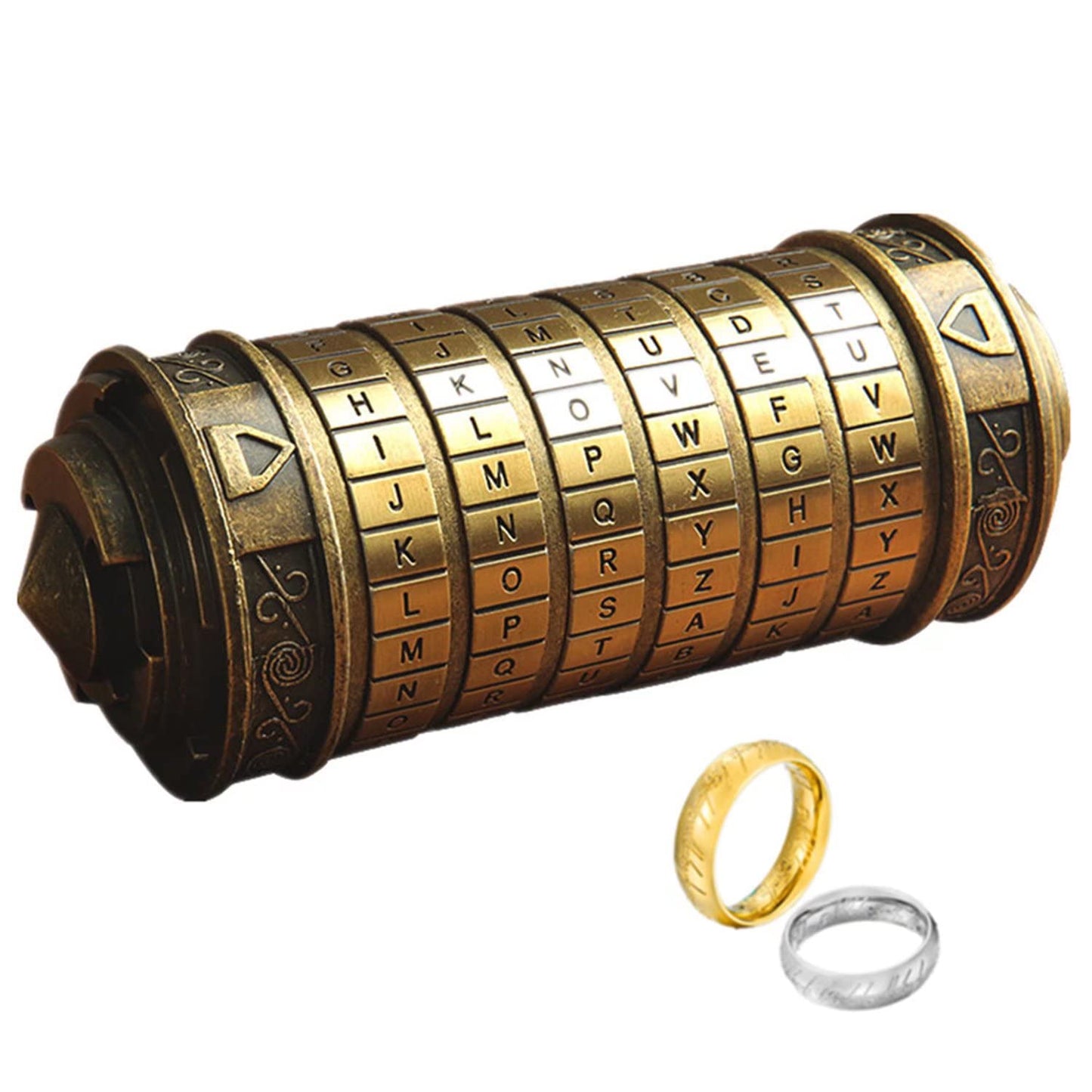 Cryptex Puzzle Boxes Da Vinci Code Mini Cryptex Lock with Hidden Compartments Anniversary Valentine's Day Mysterious birthday gifts for family and friends