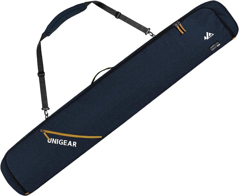Unigear Snowboard Ski Bag for Air Travel, Reinforced Double Padded Snowboard Bag with 10mm EPE Dense, Water-Resistant and Durable up to 175cm Ski Snowboard Travel Bags for Flying (Navy blue, 175cm)