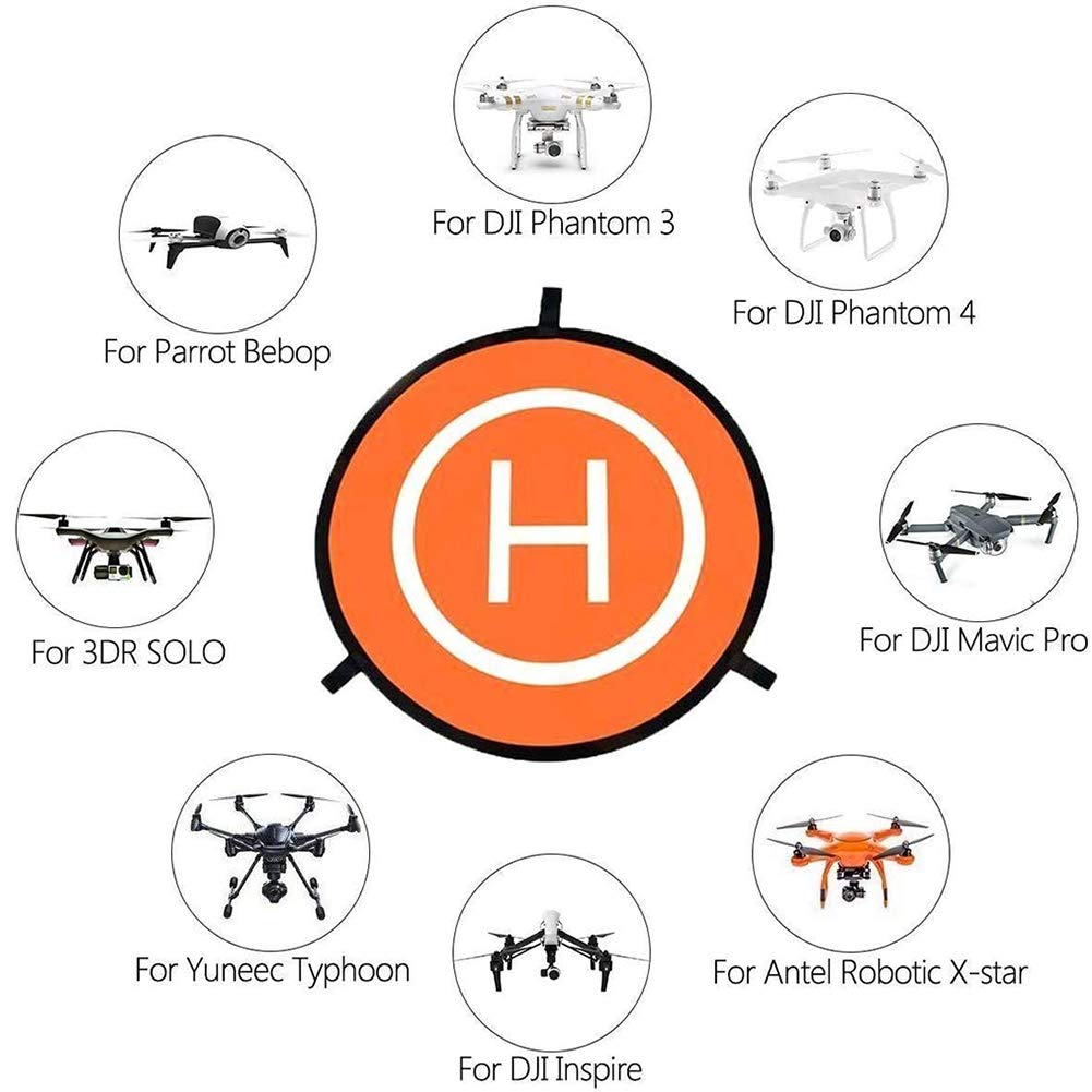 CYH Drone Landing Pad, Universal Waterproof Portable Foldable Landing Pads for RC Drones Helicopter, PVB Drones, DJI Mavic Pro, Antel Robotic, 3DR Solo, DJI Inspire, Antel Robotic X-star (55cm/22''