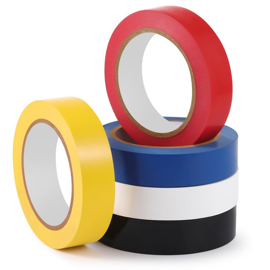 Frienda 5 Rolls 5 Rolls Floor Vinyl Tape 1in/2in Floor Marking Court Tape Outdoor Playing Field Marking for Social Distancing Gym Stadium Classroom Athletics Warehouse (1 Inch X 60 yd,Colorful)