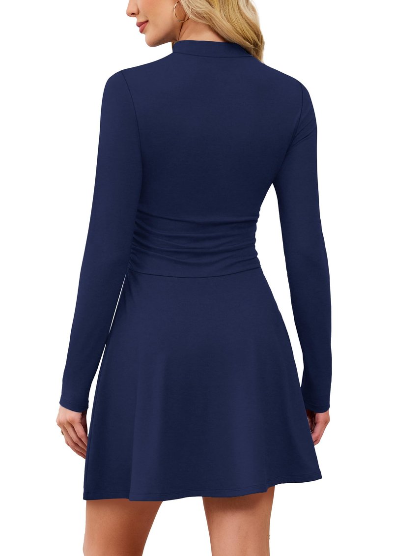 OFEEFAN Long Sleeve Cocktail Dress Fall Winter Homecoming Royal Blue Dresses for Women 2025 Date Outfits L