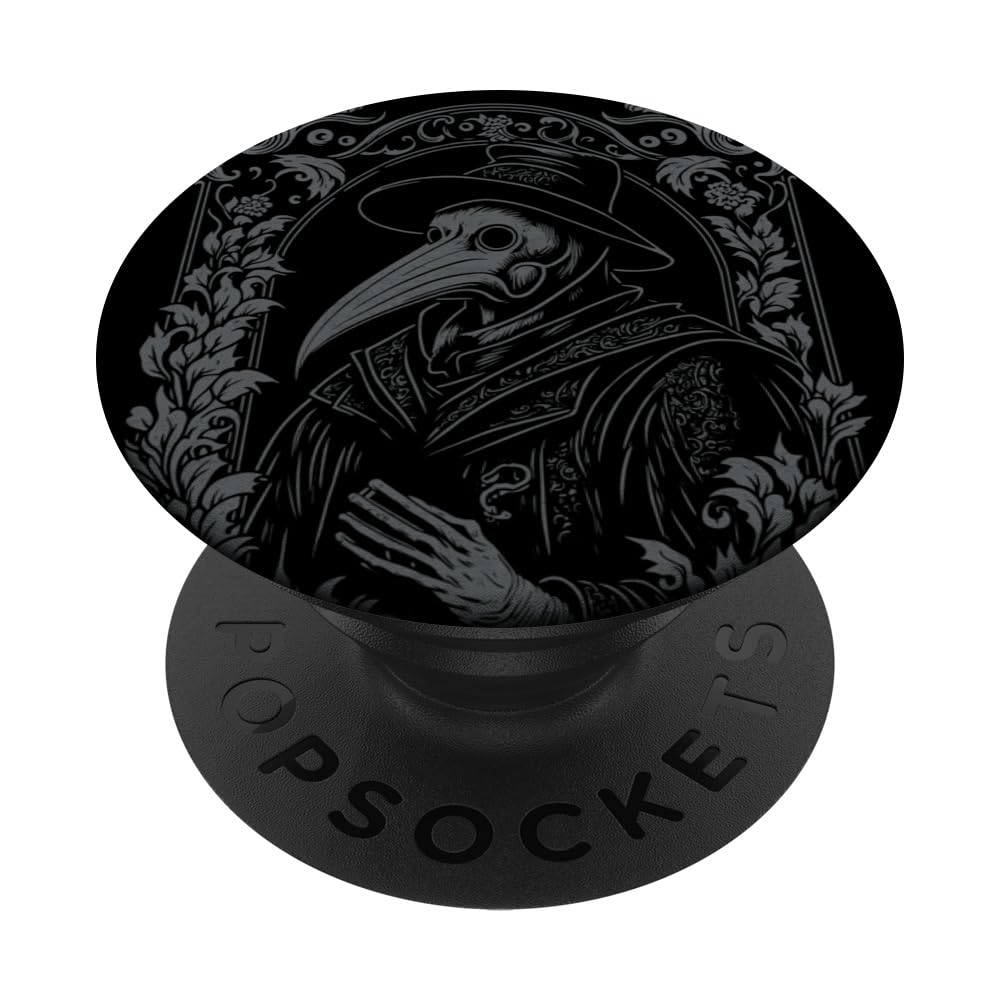 Plague Doctor Occult Gothic Pest Steampunk Black Death PopSockets Adhesive PopGrip