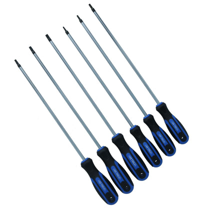 AB Tools Torx Star Extra Long Screwdrivers T10 - T30 Total Length 260mm 6pc Set