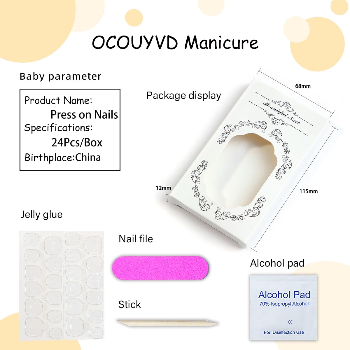 24 Pcs Halloween Press On Nails - Short Square Glossy False Nails with Bats Design, Full Cover Terror Reusable Acrylic Nails for Women's Manicure Decoration