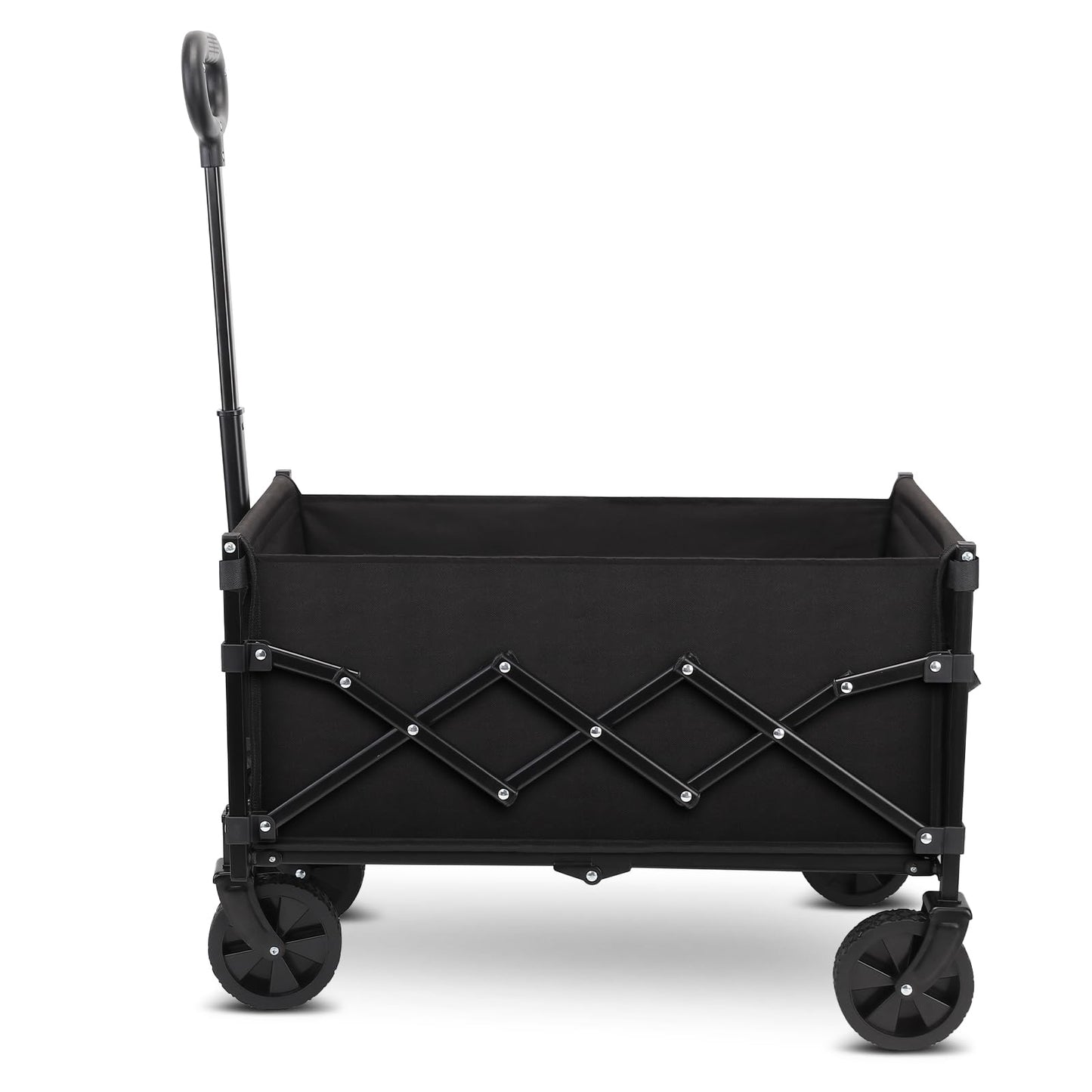 Folding Wagon Cart,Portable Heavy Duty Utility Foldable Garden Wagon Cart for Sports, Shopping, Camping and Outdoor Sport