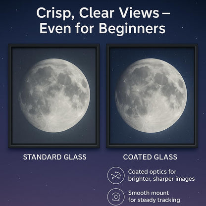 Barska Starwatcher Astronomical Refractor Telescope 300x Magnification for Beginners & Kids with Barlow Lens, 2 Interchangeable Eyepieces, Finder Scope, Table Top Tripod