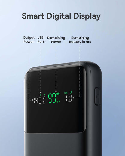 INIU 140W Power Bank, 27000mAh High Capacity Laptop Portable Charger, USB C in&Out Tablet Powerbank, Digital Display Phone Charger, Travel Charger Compatible with iPhone 17 16, iPad, MacBook, Laptop
