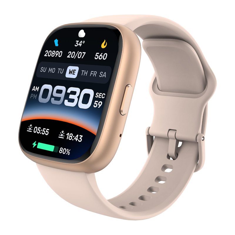 Motivaris Fitness Tracker Watch for Women Men, Bluetooth Calling, 1.83" HD Display, 100 Sports Modes, Heart Rate & Sleep Tracking, IP68 Waterproof, Compatible with Android & iOS (Pink)