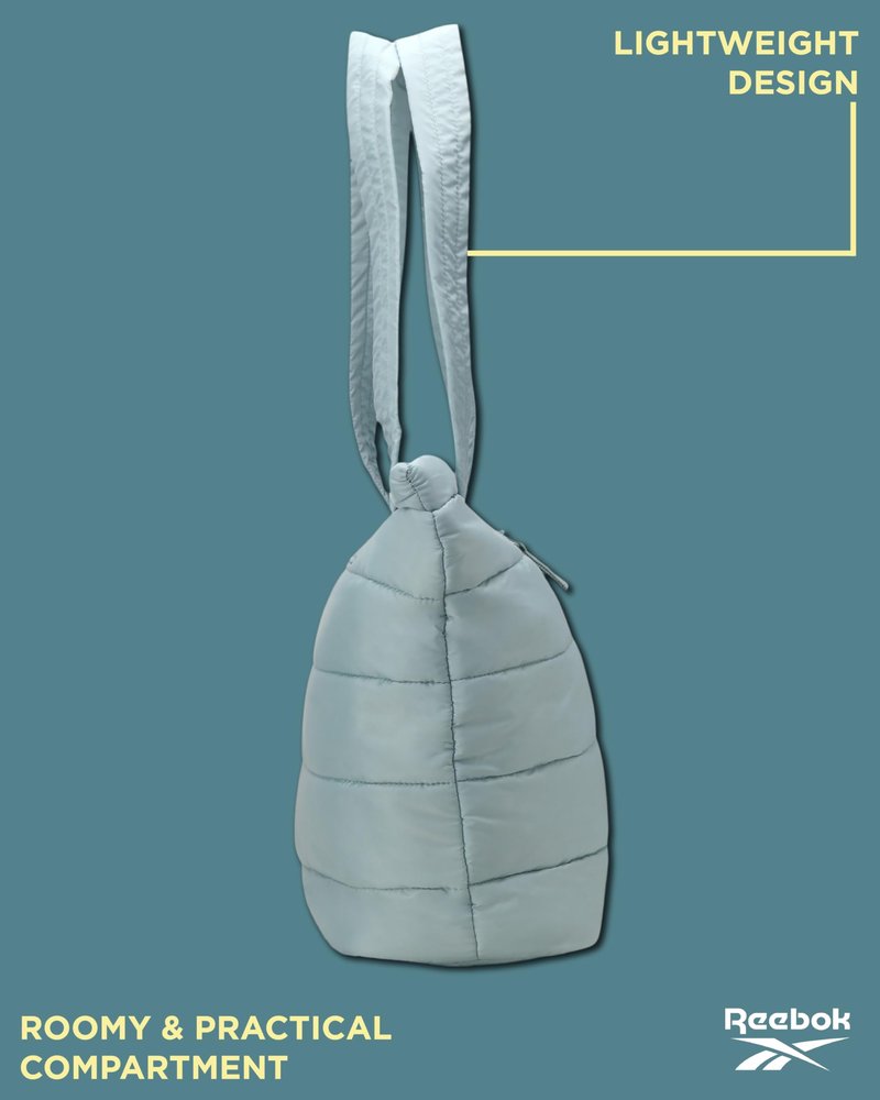 Reebok Womens Tote Bag - Lightweight Carry On Puffer Quilted Tote Bag for Travel Work Travel and Daily Essentials, Size One Size, Beatrice Boho Sage
