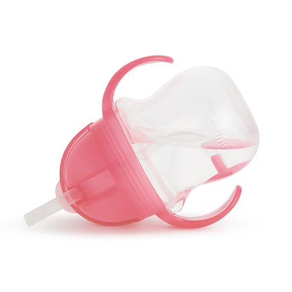 Munchkin Click Lock Tip & Sip Straw Cup Set| Baby & Toddler Sippy Cups with Straw| BPA Free Non Spill Cup| Dishwasher Safe Baby Straw Cup| Weighted Straw Childrens Cups| 7oz/207ml| 2 Pack| Pink/Purple