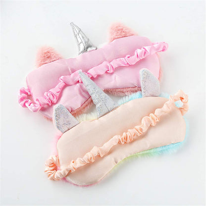 Cute Animal Sleeping Mask Soft Plush Blindfold Cute Rabbit Panda Koala Eye Cover Eyeshade for Kids Teens Girls Women (Flamingo)