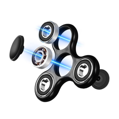 SCIONE Fidget Spinner Sensory Hand Fidget Toy Anxiety Stress Relief Party Bag Fillers for Kids Adults Goodie Bag Stuffers (Black)