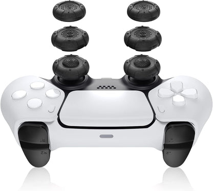 GeekShare Thumb Grip Caps for PS5, Thumbsticks Cover Set Compatible With Switch Pro and PS4/PS5 Controllers, 3 Pairs / 6 Pcs (Black)