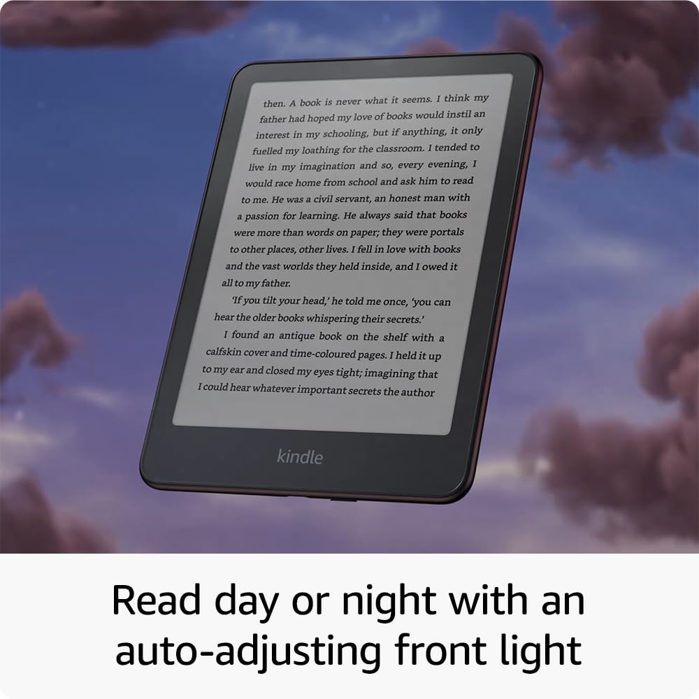 Amazon Kindle Paperwhite Signature Edition (32 GB) – Our fastest Kindle with an auto-adjusting front light, wireless charging and weeks of battery life – Without Ads - Metallic Black