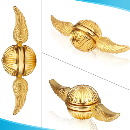 Golden Fidget Hand Spinner for Kids & Adults - Cool Magic Orb Stress Ball Finger Toys for Boys Girls- Holiday Stocking Stuffer for Stress Relief, Focus, ADHD, Desk Toys Decoration Prize Gift