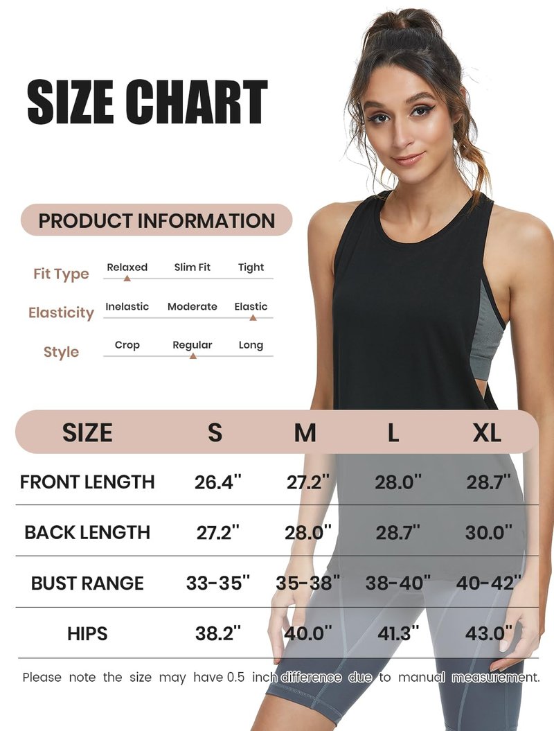 Cosy Pyro Workout Tank Tops for Women Lightweight Running Tanks Basic Gym Tops Sleeveless Athletic Yoga Shirts-4 Pack Black/Light Gray/White/Pink XL