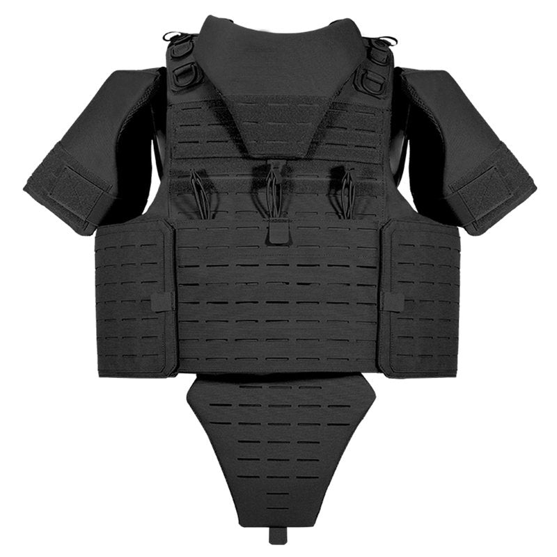 YAKEDA Tactical Training Vest -1000D Nylon Adjustable Vest with laser cut System,Full bady Outdoor Vest for Airsoft, Camping (CP)