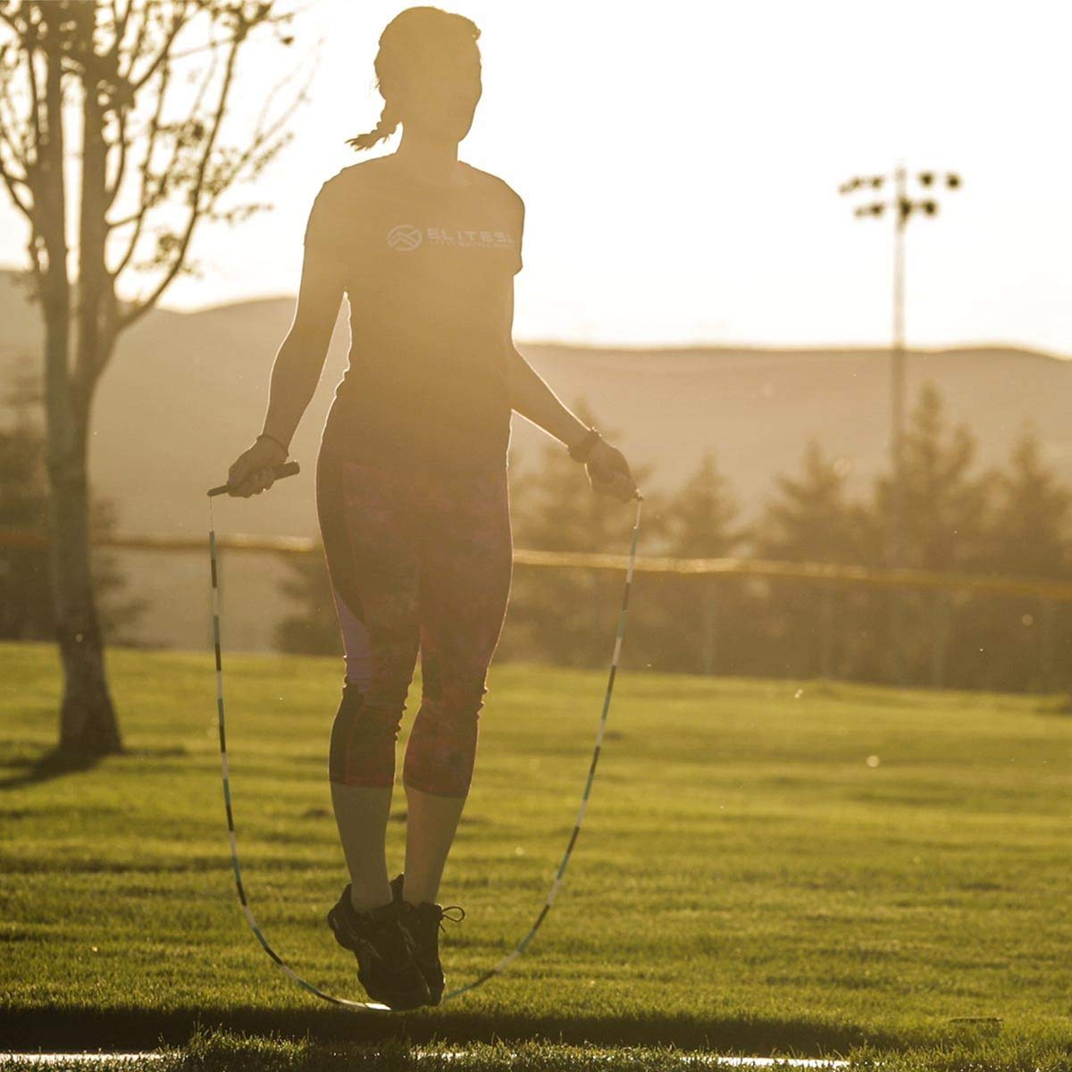 Elite SRS Beaded Jump Rope Adult For Fitness - Beaded Heavy Skipping Rope for Exercise - Unbreakable Long Handles and Shatterproof Beads - Designed for Beginners or Pros - Heavy Beaded Exercise Jump