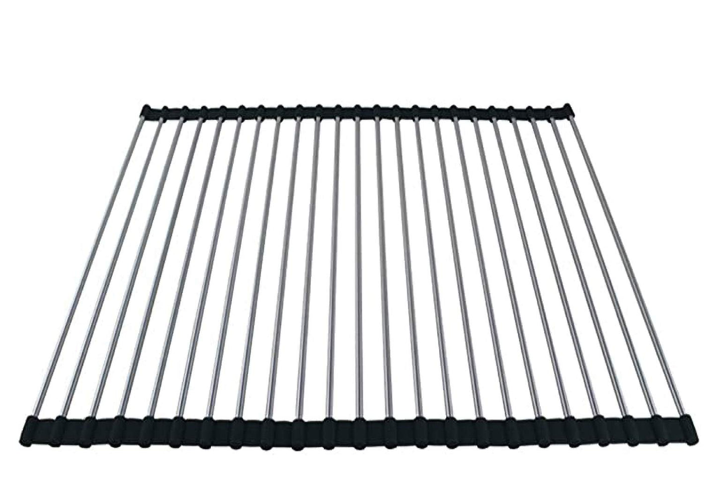 Ahyuan Roll up Dish Drying Rack Over The Sink Kitchen Roll up Sink Drying Rack Portable Dish Drainer Foldable Dish Drying Rack (Warm Gray, 17.8''X17'')