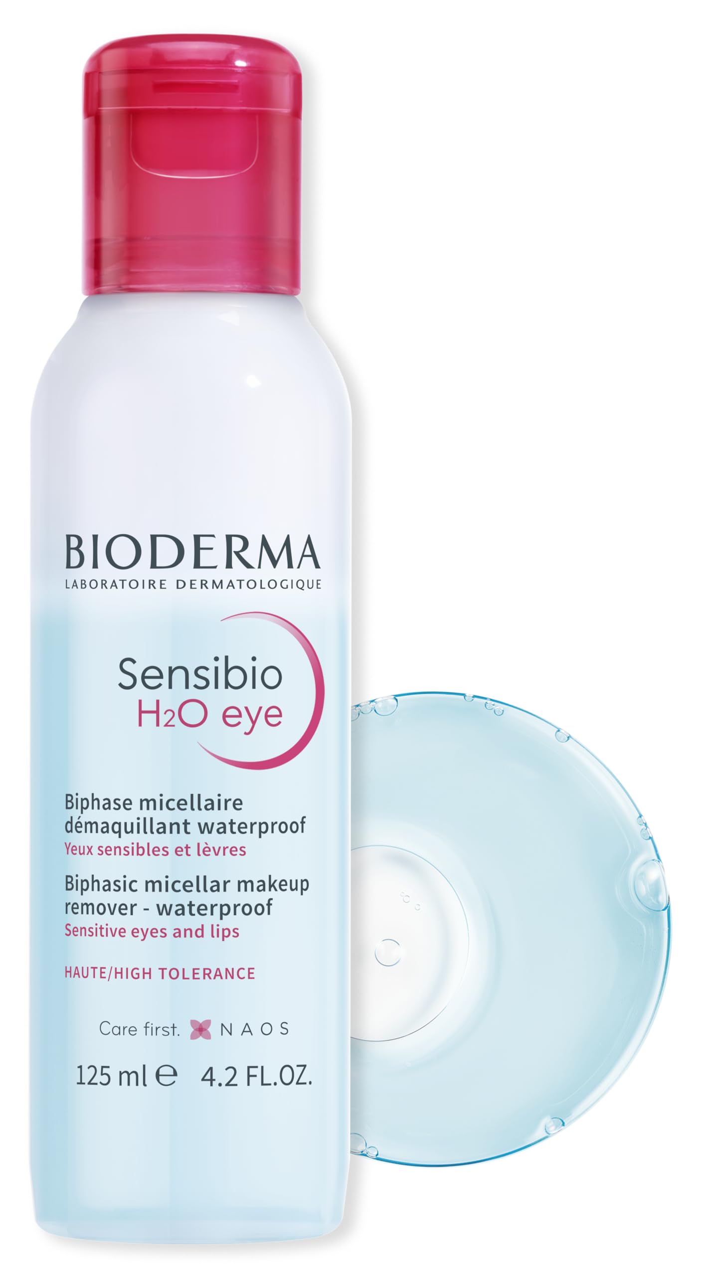 BIODERMA Sensibio H2O Eye - Biphasic Micellar Water Waterproof Makeup Remover, 125ml