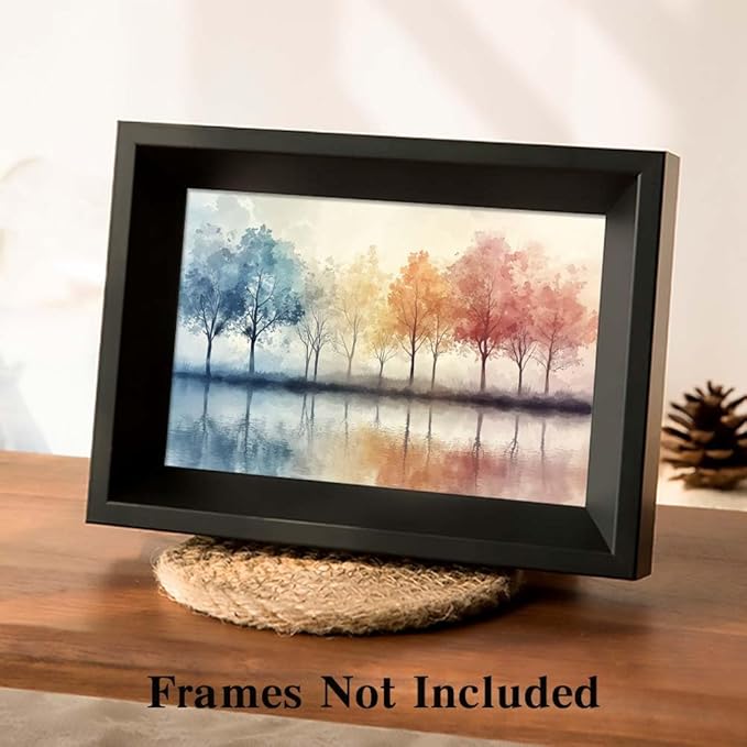 Yesad Trees Pictures, Abstract Wall Art Watercolor Tree Prints Artwork Nature Canvas Painting Landscape Poster Botanical Wall Décor for Living Room Bedroom Office Farmhouse (Unframed,30”x20”, Tree9)