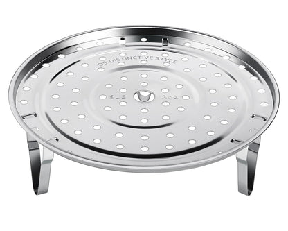 DS. DISTINCTIVE STYLE Steamer Rack 304 Stainless Steel Steaming Rack Steam Tray with Removable Legs for Instant Pressure Cooker Multi-functional Steamer Basket (Silver - 22cm)