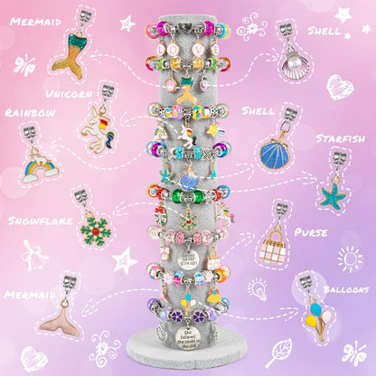Sofier Charm Bracelet Making Kit for Girls Jewelry Box Jewelry Making Kit Gifts for Girls 4-12 DIY Craft Toys Birthday Christmas