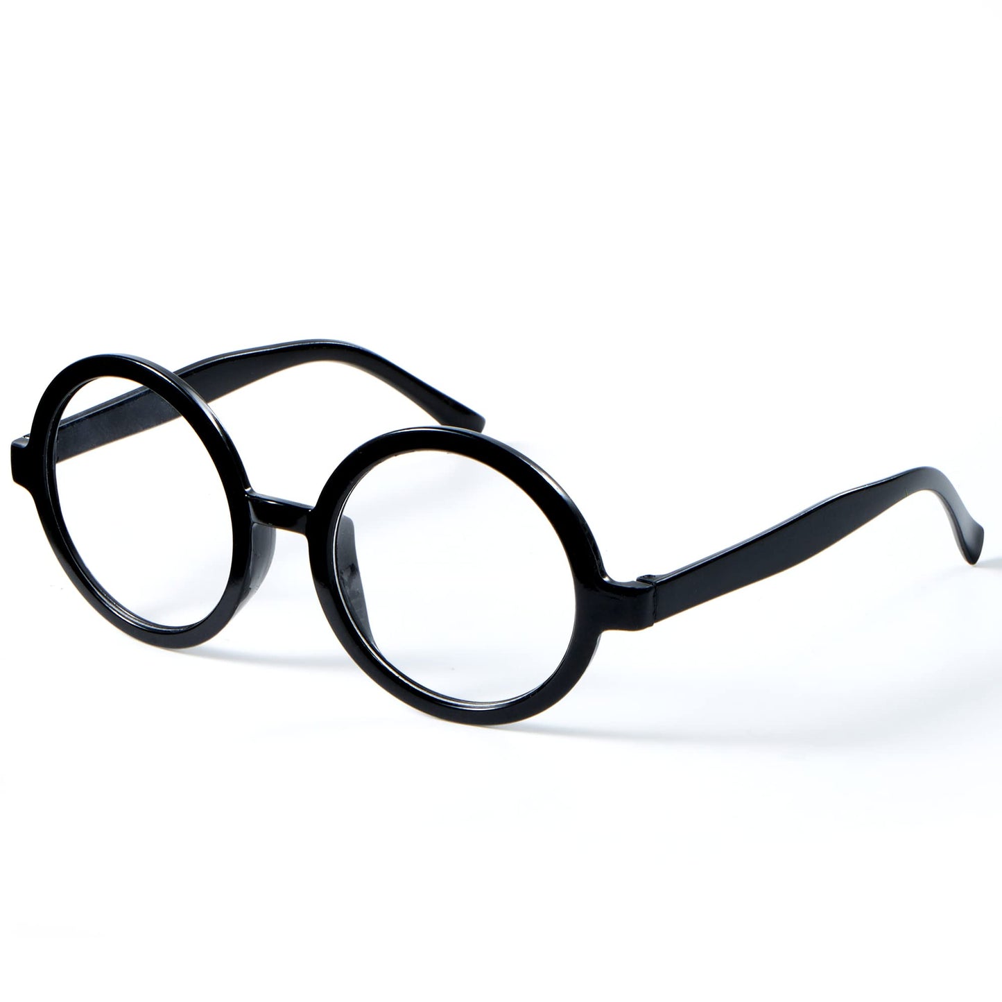 Spooktacular Creations Wizard Glasses, Halloween Black Round Glasses, Black Circle Eyeglasses for Kids & Adults Halloween Accessories Costume