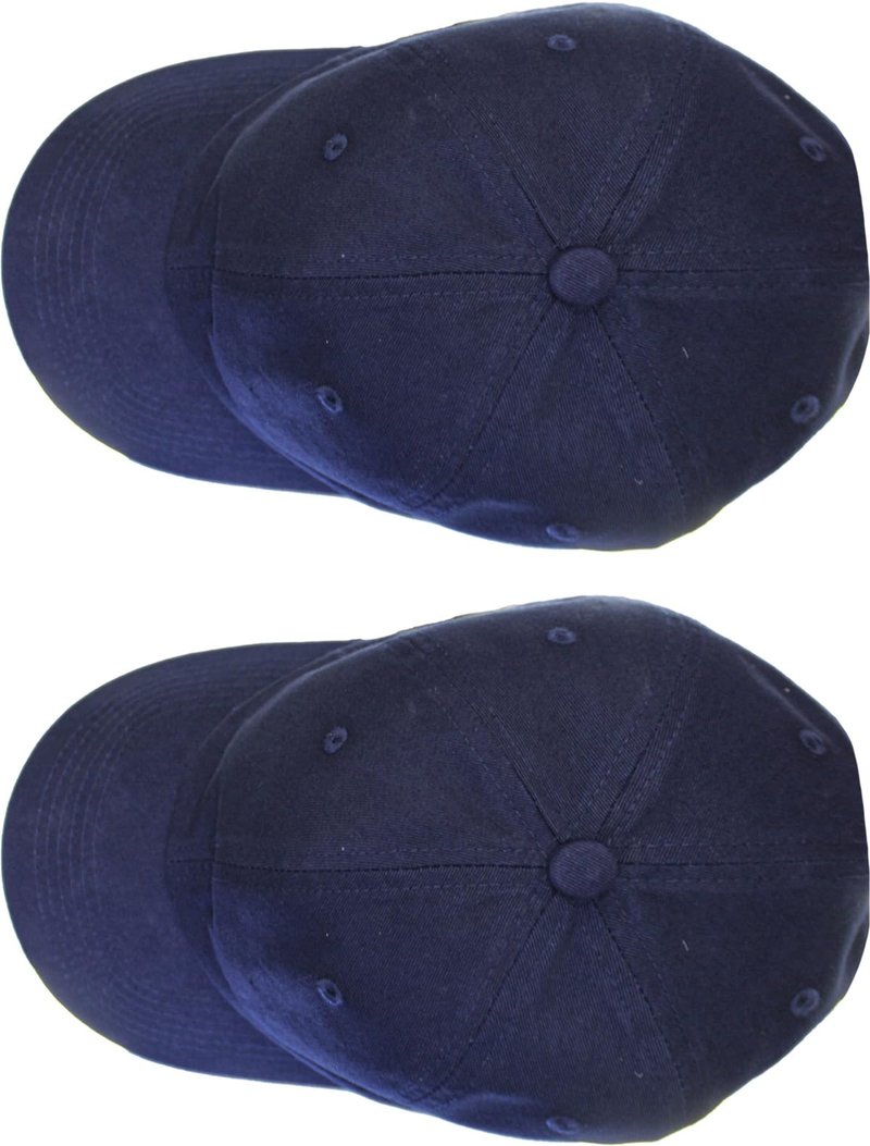 KBETHOS Classic Cotton Dad Hat Bundle Adjustable Unconstructed Plain Cap (One Size, Navy + Navy (2 Pack))