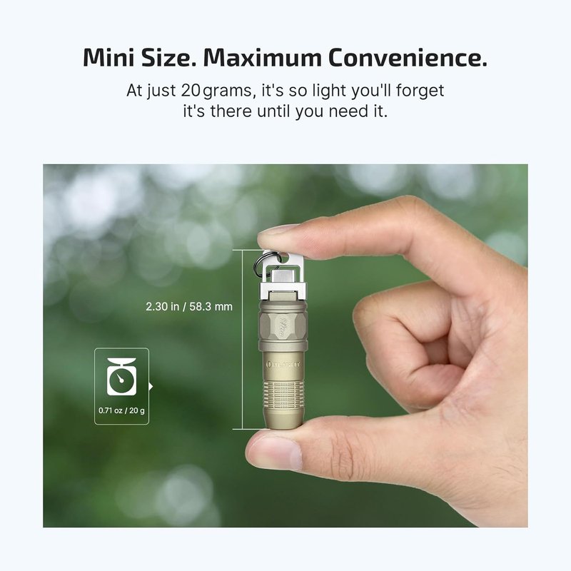 OLIGHT Ultra Rechargeable EDC Flashlight - 80 Lumens Mini LED Keychain Light | Olive Green for Everyday Carry