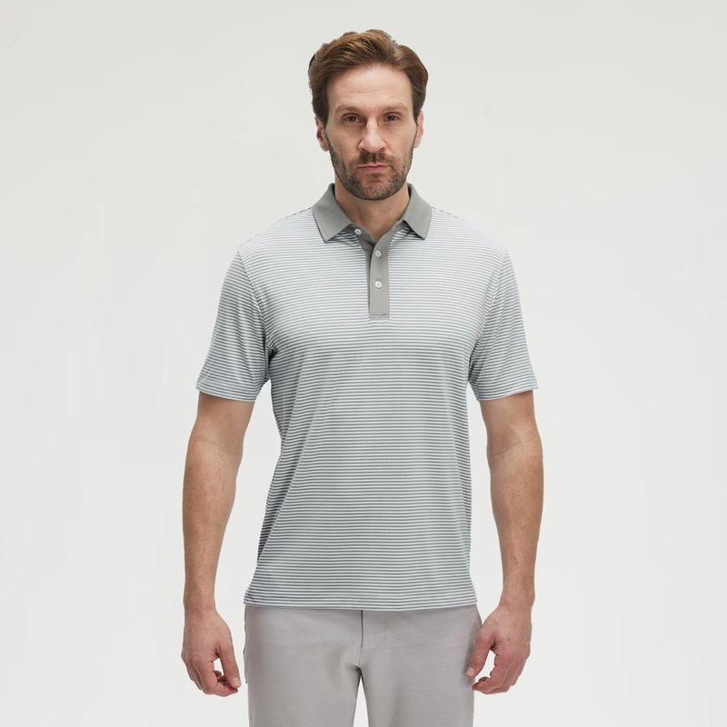 M MAELREG Mens Golf Shirt Dry Fit Short Sleeve Striped Performance Moisture Wicking Polo Shirt Golf Shirts for Men