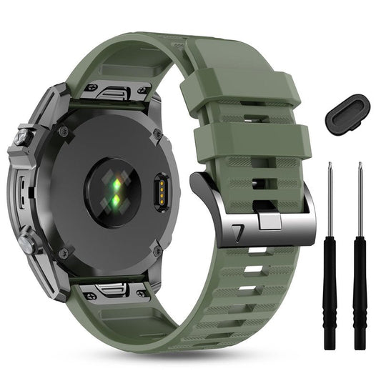 Silicone Band for Garmin Enduro 3 2/Fenix 8 pro/tactix 8 AMOLED 51mm/Fenix 7X/6X pro sapphire solar/5X plus, 26mm Quickfit Sprot Watch Strap Replacement for Descent Mk2i/3i/epix Pro/quatix 8 51mm