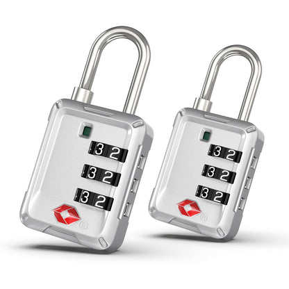 Joyway Luggage Locks TSA Approved, Travel Lock with Zinc Alloy Body, Open Alert, Easy Read Dials, for Travel Suitcase, Bag, Backpack, Tent, Fence, Lockers