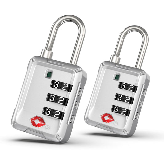 Joyway Luggage Locks TSA Approved, Travel Lock with Zinc Alloy Body, Open Alert, Easy Read Dials, for Travel Suitcase, Bag, Backpack, Tent, Fence, Lockers