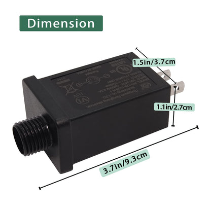 Replacement Halloween Inflatable Adapter, 2 Pcs 1.5A 12V Class 2 Power Unit, Christmas Low Voltage Transformer US Plug for 6-8ft Christmas Inflatables