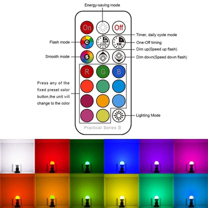 ILC RGB LED Light Bulb, Color Changing 40W Equivalent, Daylight White, 450LM Dimmable 5W E26 Screw Base RGBW, Mood Light Bulb - 12 Color Choices - Timing Infrared Remote Control Included (4 Pack)