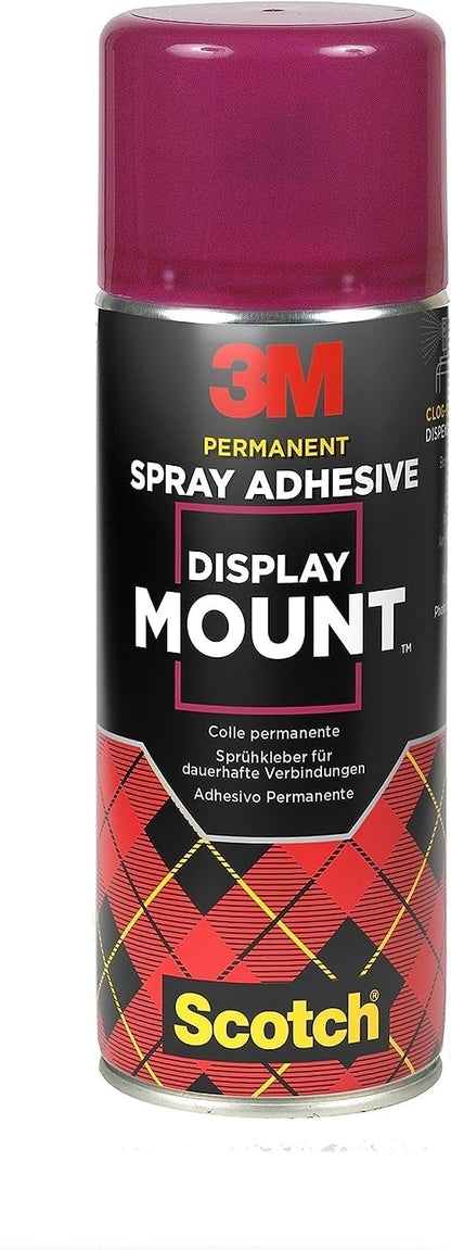 Scotch DisplayMount Adhesive Spray, Multi-Purpose, 1 Can 400 ml - For Permanent Mounting and Bonding