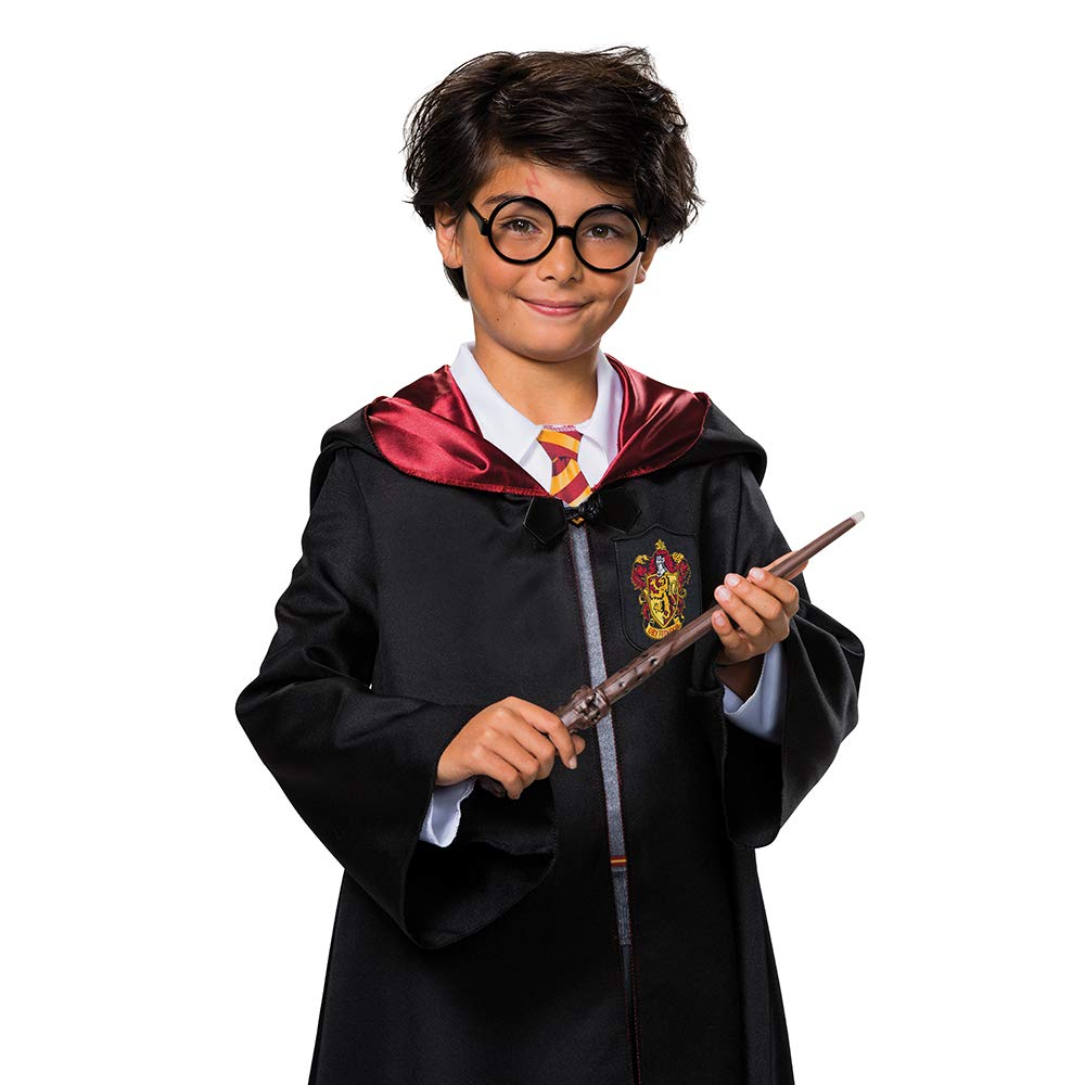 Disguise Harry Potter Accessories Set, Costume Wand and Glasses Kit Black & Brown, Childrens Size