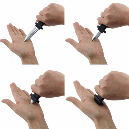 Wendy Mall 2 PCS Retractable Knife Joke Trick Halloween Props Toy Disappearing Dagger Fake Plastic Blade Magic Toy
