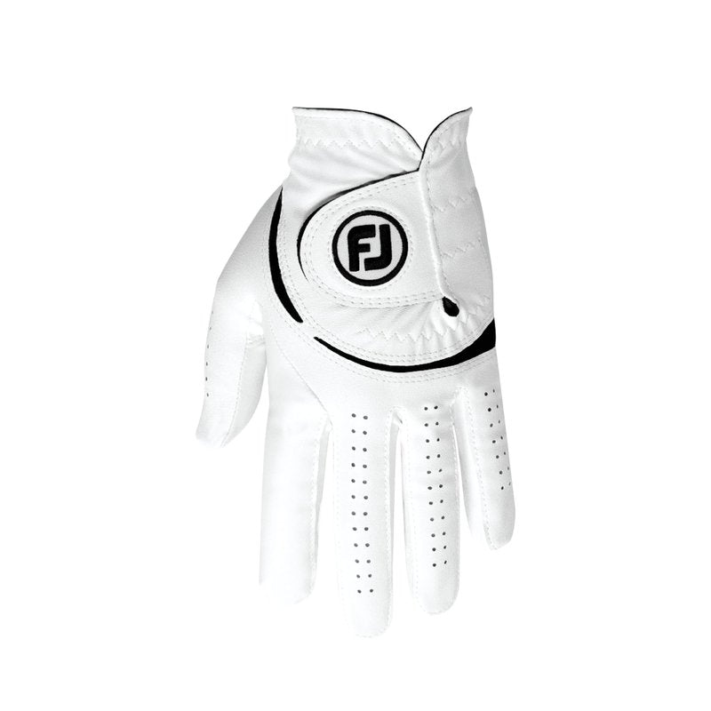 FootJoy Men's WeatherSof Golf Glove, White, Medium, Worn on Left Hand